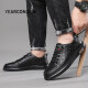Yierkang Men's Shoes 2025 Nuevo primavera zapatos de cuero casual de hombres transpirables para hombres zapatos versátiles de tablero de moda para hombres Yek9909 White 38 [Tamaño de zapato de cuero estándar]