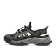 Senda Sandals Men's 2025 Été Nouveau extérieur Sports respirant Style de plage et chaussures de plage à semelle épaisse chaussures décontractées noir 41