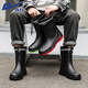 Huili Regenstiefel Herren mittlerer Röhrchen Nicht-rutschfeste wasserdichte Schuhe im Freien im Freien im Freien im Freien zum Mitnehmen