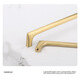 XMSJ Custom Hersteller Direktverkäufe gebürstet Gold Messing Griff Doppelte Kleiderschrank Schrank Tür Schubladen Schrank Kupfergriff Kupfer MH6624-128 Loch