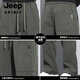 JEEP SPIRIT吉普美式潮牌工装裤男宽松直筒伞兵裤2025夏季薄款运动冲锋休闲裤 JEEP9856-军绿色 4XL 【商家】180~200斤