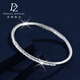 Duozun platinum bracelet for women pt950 curly grass pattern platinum bracelet for women platinum solid bracelet Chinese Valentine's Day gift inner diameter 62mm weight 33-34g thick about 3.4mm