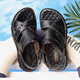 Huilirui 2025 new cowhide thick sole massage sandals men's genuine leather summer men's sandals casual beach shoes men 9928 brown 43