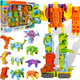 Qiji Digital Transforming Roboter Toy Assembly Bausteine ​​Dinosaurier -Transformation Jungen am 1. Juni Kindertagsgeschenkset integriert
