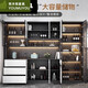 Yu Mengxindi 2023 neuer Seitenschrank High Cabinet Integrated Wall Wohnzimmer Lagerschrank Schrank Küchenschrank Haushaltsaufbewahrung Weinschrank Style 12240 Langlieferung Eingang + Installation