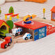 Holz kleiner Zug Hape Track Set Magnetic Lokomotive 3-5-7 Jahre alte Jungen Bausteine ​​Kinderspielzeug Brio Wild Animal Tracks Elektroauto