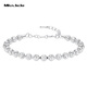 Miss JuJu pt950 platinum unicorn bead bracelet for women, new flashing platinum baby's breath bracelet, weight 12.9-13.1g