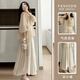 
Jingqi (JOYNCLEON) maternity suit 2025 new fashionable and fashionable high-end spring and summer high-waist skirt two-piece suit apricot color long-sleeved doll shirt + skirt suit L