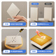 Oaks cream style switch socket panel matte ultra-thin skin-feel five-hole concealed 86 type cream gold one-open five-hole household five-hole socket
