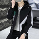 Hualin Fashion Men's Men's Trendy Veste à capuche printemps et automne Nouvelle veste tendance C693 White M