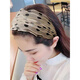 
KEEGFEG high-end hairband covering women's headwear wide hair card covering artifact internet celebrity 2025 new hairpin hairband P12-coffee hairband