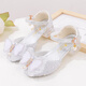 Ruiyang Cañas de princesa para niños Tallones altos Estudiantes de la escuela primaria Latin Dance Performance Sandalias de verano A9928 Silver 29 Longitud interna 18.5 cm