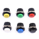 Zejie key switch R13-507 button point switch 16MM round lockless self-reset switch red green yellow black red lockless (2 pieces)
