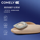 COMELY thick heel single shoes for women in summer shopping mall new versatile square buckle genuine leather flat-sole bag-toe sandals pink 37