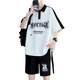
Baoming short-sleeved T-shirt male teenagers 12-15 years old boys clothes 13 junior high school students POLO shirt 14 big children's summer suit set 6629 black (short-sleeved + shorts) quality assurance L 110-130Jin [Jin equals 0.5 kg]