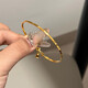 Fat Donglai same style lily of the valley ultra-fine bracelet for women niche design ins style light luxury retro bracelet gold color