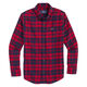 Vineyard vines boys' flannel shirt soft elastic plaid pattern children's casual top comfortable and warm red velvet 2T