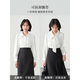 Lady Bird white shirt women's professional formal top teaching staff interview suit with commuting wear chiffon shirt