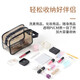 Waterproof portable travel toiletry and makeup storage bag storage bag 60 silk thick transparent gray