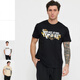 Versace (VERSACE) VJ men's luxury trend baroque printed slim short-sleeved T-shirt 78GAHC05CJ01C official authentic Khaki 727 M