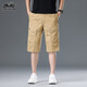 International XI Classic Car Pure Cotton Tool Shorts Herren Sommer Neue dünne lose geraden Hosen Casual Sports Hosen Männer 9859 Black 10xl L100-120jin [Jin gleich 0,5 kg]