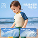Lemonkid children's swimsuit split summer boys and girls swimsuit baby one-piece sun protection swimsuit Qingyu blue one-piece 100