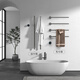 KG concealed electric towel rack fine copper hidden towel rod digital display hidden into the wall pre-embedded high-end custom villa 4 poles [gun grey] full copper waterproof G688 hidden wire