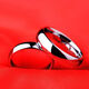 Laofengxiang pt950 platinum ring for men and women, smooth plain ring, platinum pair ring, frosted couple ring, gift for girlfriend, platinum simple love - men's ring (face to face), be sure to note the number (8-25) or leave it when you are closed.