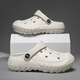 Guanmaopei Kinder weicher Bodenloch Schuhe für Jungen und Mädchen Sandalen Haus im Freien Gartenschuhe schwarz 24