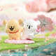 名创优品（MINISO）线条小狗浪漫樱花系列盲盒手办桌面摆件玩具生日礼物女 单盒