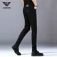 Chiarmania Jeans sin escalas de alta gama Tendencia elástica delgada de verano delgadas pantalones largos de alta gama K683 Negro [verano] delgado 29