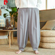 Pier Cardan Linen Pantalon Spring and Summer Chinois Loose Chinese STYLE Large taille Gat Man Wide-leg Pantalon GRAND PANTAGE D'ENTRÉE CHAUTER LANTER LANTER PANTAL COSTRAUX MODEAU MODEAU MODION PLATIQUE CHIDÉE SUMPRE SUMBRE (de haute qualité 801) 3xl 170-180jin [Jin est égal à 0,5 kg]