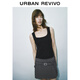 UR2025 Frühling Neues Frauenkleidung Einfaches Temperament Vielseitig Slim Fit ärmellose Weste UWM450071 Black M.