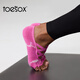 Toesox yoga socks five-toe socks Pilates dance non-slip particle elastic sports socks black S (size 34~38)
