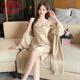 Langsha Light Luxury New Sexy Sexy Sexy Pajama для женщин в летней подвесной ночной рубашке весны и осенней льдом Silk Silk Lemport Thin Home Cust S9901# Putterfly Purple M 80-Jin [Jin равняется 0,5 кг]