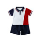 童然幼儿园园服夏季新款小学生校服班服六一表演服棉质运动英伦风套装 6623红白女生套装 150 码