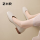 Zhr chaussures plates Tempérament pour femmes Style de banlieue carré Doudou pour femmes Chaussures confortables, légères et polyvalentes, une pièce AH677 M36