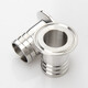 Lingjian 304 stainless steel sanitary grade quick-fit leather pipe joint clamp type quick-connect hose pagoda head chuck faucet 32 chuck 50.5 height 60mm
