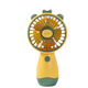 Six-legged ants creative cute cartoon handheld small fan USB charging large wind power mobile phone stand desktop children student fan HD6626-Dark brown factory/// Cross-border