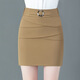 S.SOFEA high waist short skirt makes you look slim and versatile professional black black 9906 3XL 130-140Jin [Jin equals 0.5 kg]