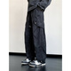 Ziweiqi American Workwear Casual Hosen Herren Frühling und Herbst lose geraden Gezeiten K9855 Black M 80-100jin [Jin entspricht 0,5 kg]