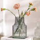 
Flowers Xinyi Glass Vase Smoke Gray Small Vase Hydroponic Water-raising Flower Container Interior Decoration Desktop Flower Appliance 6636