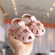 
Ji Zhenfei baby girl bag-toe sandals summer call shoes cute soft sole non-slip baby shoes princess shoes little toys shoes beige inner length 12cm/17 size about 9-10 months