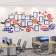 Teamstil Firmenkultur Wand Mitarbeiter Foto Display Wall Bulletin Board Wandaufkleber Büro -Layout Wanddekoration 3879A Modell + Magnetafel Super groß