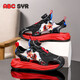 ABCSYR New Summer Nezha Boys Sandals Bag Toe Anti-collision Anti-slip Breathable Outdoor Cartoon Beach Shoes SK983 Black and Red 35 Inner Length 22.2CM