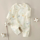 [Four Seasons Baby Climbing Clothes] Spring and Autumn Baby Clothes Class A Pure Cotton Newborn Onesie Long Sleeve Boneless M12003 Blue Love Heart 52cm