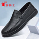 
Spider King leather shoes for men's autumn new casual shoes for men's soft sole middle-aged and elderly daddy beans shoes 9925 black hollow style 38