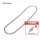 Phiten Japanese classic Cuban chain titanium necklace hip-hop style fashionable titanium bracelet Chopin chain men's business high-end necklace silver titanium bracelet (19cm flat style (widened))