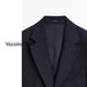 Massimo Dutti autumn new product 2025 men's smart commuter style gentleman wool blended suit jacket 03502502 Navy blue 46 (175/92A) size is small