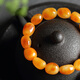 DL 1998 Fett Donglai Qualität Bienenwachsarmband Herren Shi Qingling Tian Lan Bernsteinform Armband Pretty Farbfarbe Farbe Grob Leder Dunkelorange Rot Pretty Color K1391